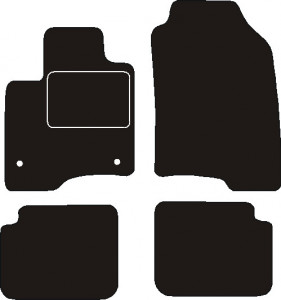 Tapis Fiat Panda Hybride depuis 07/2020  – Velours Noir