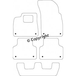 Tapis Audi Q7 7 Places (2015-) - Aiguilleté Noir