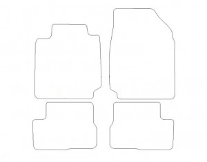 Tapis Nissan Navara Dc (1999-2005) - Aiguilleté Gris