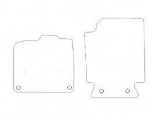 Tapis Smart Fortwo V2 (2007-) - Aiguilleté Noir